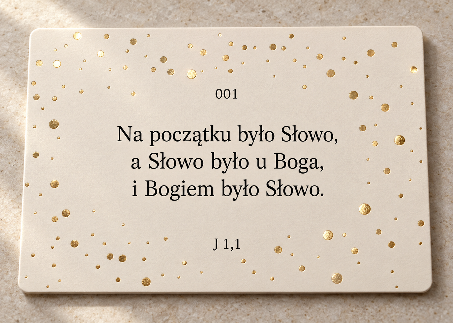Karta 001: Na początku było Słowo — J 1,1